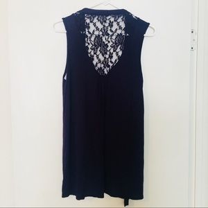 Purple and white long blouse